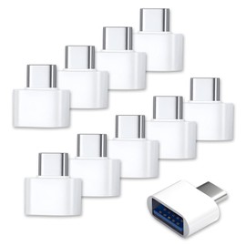Wansurs 10 Pack USB-C to USB Adapter, USB Type-C to A Female for Flash Drive, Mouse, Keyboard, Controller
