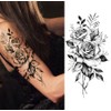 EROSPA® Temporary Tattoo Sheet / Sticker - Rose Flowers Flower