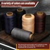 KAQRHFT Sewing Thread, Leather Upholstery 437 Yards 630D/0.55mm Round Waxed