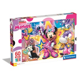 Clementoni 26443 Maxi Minnie Happy Helpers - Puzzle 60 Pieces from 4 Years, Colourful Children's Puzzle with Extra Large Puzzle Pieces, Skill Game for Children