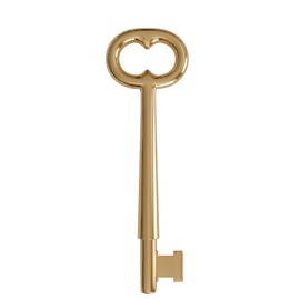 KY-30 Skeleton Key with Double Notched Bit for House Doors with Mortise Locks (Solid Brass)