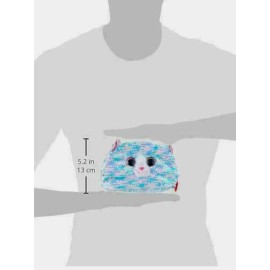 TY Fashion Blue Flippy Sequin Accessory Bag, Pencil, Cosmetic Bag Whimsy the Cat