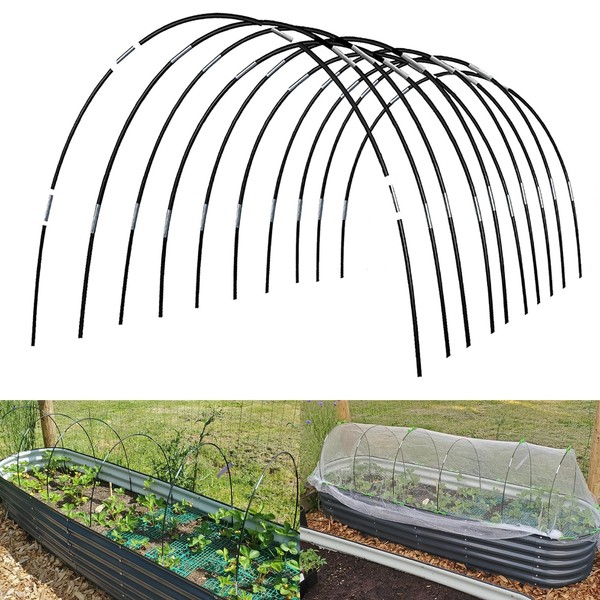 Greenhouse Hoops Grow Tunnel, 10 Sets of 7FT Garden Hoops