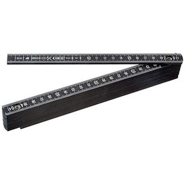 Metrica 18030 Fiberglas folding rule 2m black