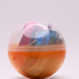 Chocolate Candy Variety Pack in Large Round Capsule - Assorted Chocolates Candy Individually Wrapped 10 pcs - 7 OZ - Snack Box for Party Favors Pinata Gift Easter Baskets