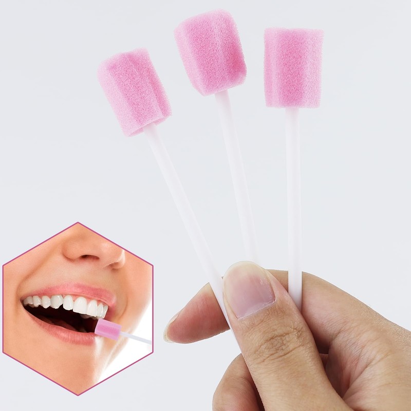Disposable Oral Care Sponge, Pack of 100 Portable Mouth Sponge,