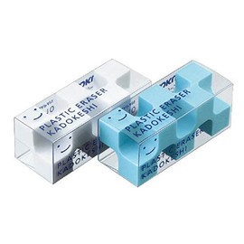 Kokuyo Kadokeshi Petite Eraser for Pencils, Blue, White, 2 Color Set, Kesi-U750-1, Set of 2
