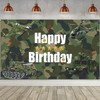 Camouflage Military Birthday Party Backdrop, 180x110cm Army Theme Wall Banner