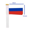 25 Packs Small Russia Flags on Handheld Stick，Miniature Russian Flag