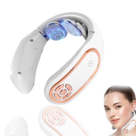 Neck Massager, 3-Level Heating Function with Constant Temperature, Electric Massager, 4 Modes, Pulse Massage, 15 Intensity Levels for Neck, Shoulder