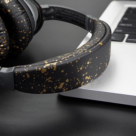 SOULWIT Replacement Headband Pad Kit for Bose QuietComfort 15(QC15)/QuietComfort 2(QC 2) Headphones, Easy DIY Installation - Black Gold