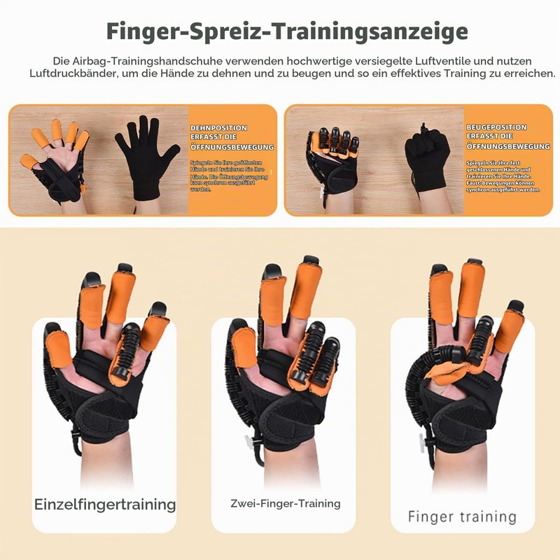 Rehabilitation Robot Gloves for Stroke Finger Recovery Left