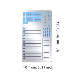 INFUNLY Metal Journal Stencils Planning Form Metal Stencil Straight Lines Stainless Steel Drawing Painting Stencil Bookmark Metal Stencil for Journaling Calendar Schedule Diary Scrapbooking