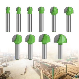 SPORTARC 10pcs 8mm Shank Ball Nose End Mill Round Nose Cove CNC Milling Drill Bit Radius Core 6mm 8mm 10mm 12mm 14mm 16mm 18mm 20mm 22mm 25mm