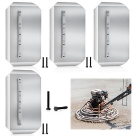 Lanties 4 Pcs Trowel Blades 8" x 14" Stainless Steel Combination Blade Fits 34-36" Machines for Concrete Masonry Refinishing