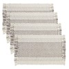 SARO LIFESTYLE Tripura Collection Kantha Stitch Placemats (Set of 4),
