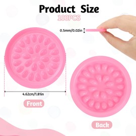 100 Pcs False Eyelashes Glue Holders, False Lash Glue Holder Lash Tray Holder Glue Rings Lash Trays Disposable Lash Pads Lash Glue Tray Glue Rings for Eyelash Extensions Pallet Pads