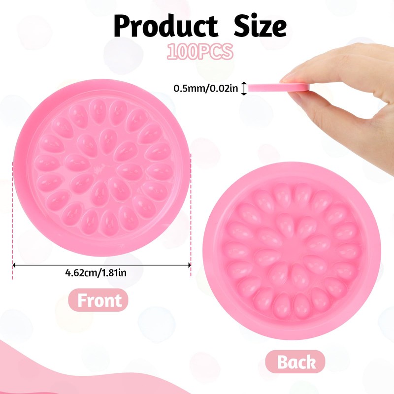 100 Pcs False Eyelashes Glue Holders, False Lash Glue Holder