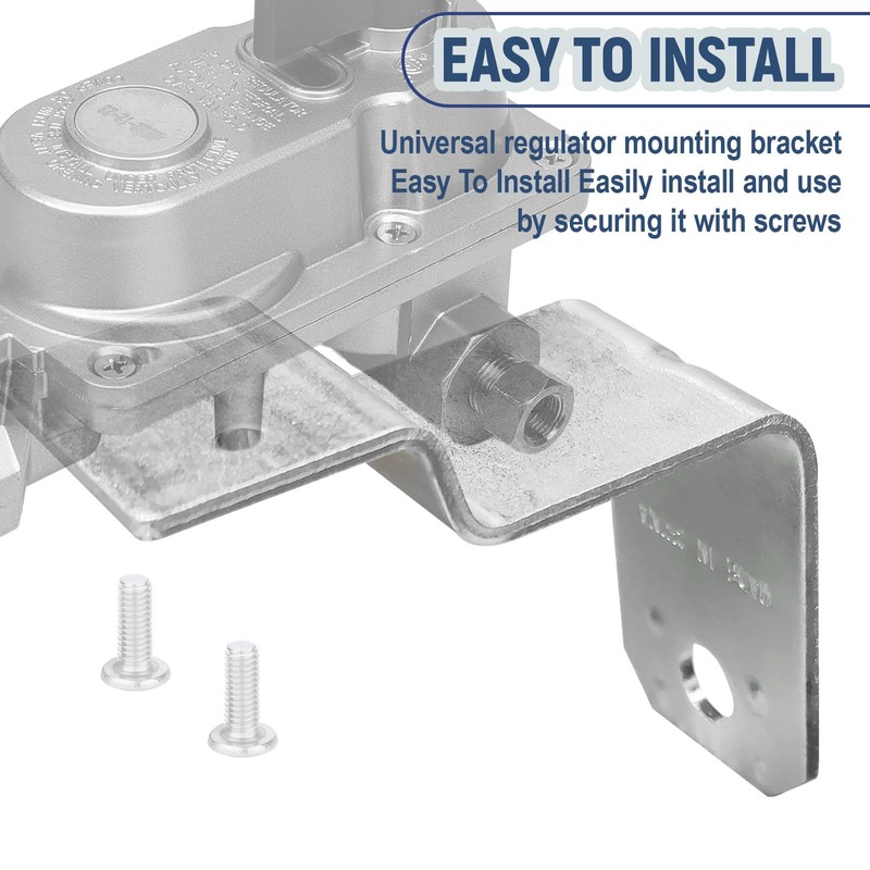 GGTE Universal L-Mount Regulator Mounting Bracket, RV Post Dual Tank