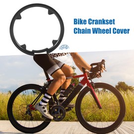 A ABSOPRO Bike Crankset Chain Wheel Cover 42 Teeth 10.4cm 4 Hole Black