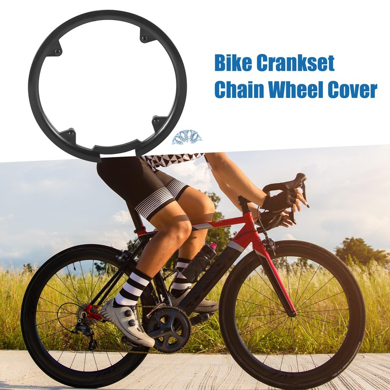 A ABSOPRO Bike Crankset Chain Wheel Cover 42 Teeth 10.4cm