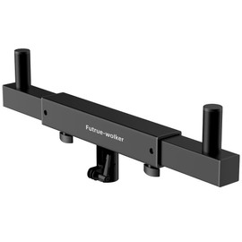Futrue-Wolker Dual Speaker Mount, Pa Speaker Pole 35mm Speaker Mount Bar Heavy Duty for Subwoofers Width Adjustable 16.7" - 23.7" Support 132lbs Speakers