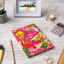 Collins Maximalism A5 Diary Week To View Academic Year 2024-25 - Pink - Weekly Mid Year Journal for Students, Teachers and Academics - MX153M.45-2425 - August 2024 to August 2025