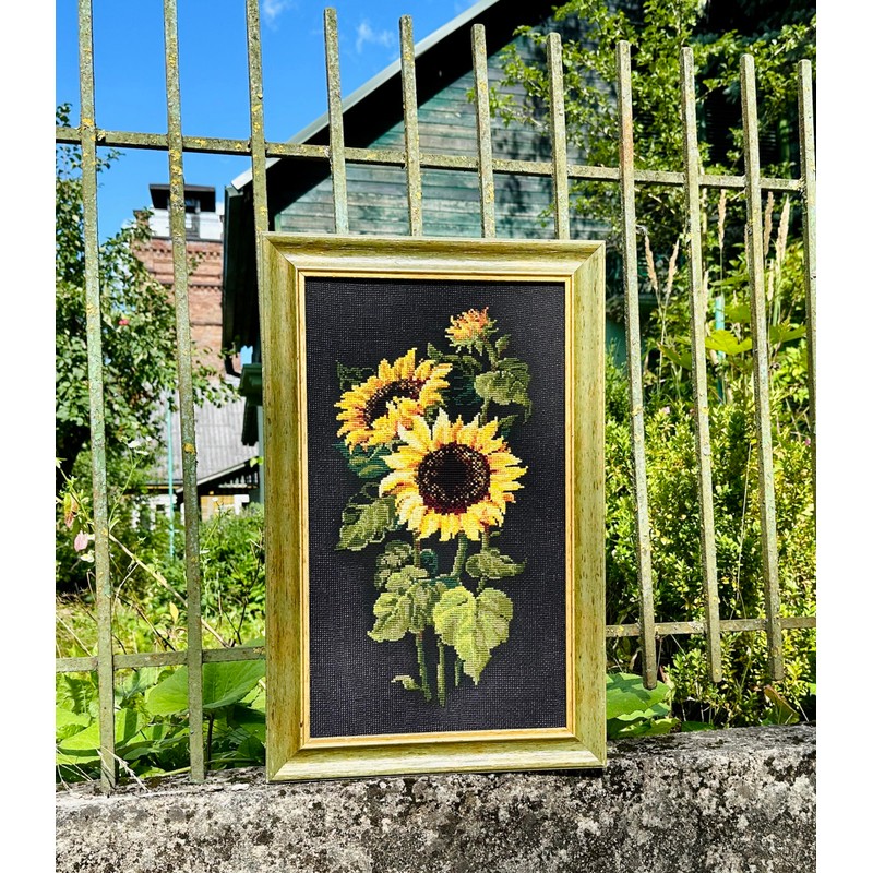 RIOLIS Sunflowers Counted Cross Stitch Kit-9.75"X19.75" 10 Count