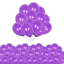 Trimming Shop 25 Pcs Purple 10 Inch Latex Balloons for Birthday, Wedding, Anniversary, Engagement, Baby Shower, Festival, Garland Arch Decoration, Theme Party, Event Decor Party Supplies