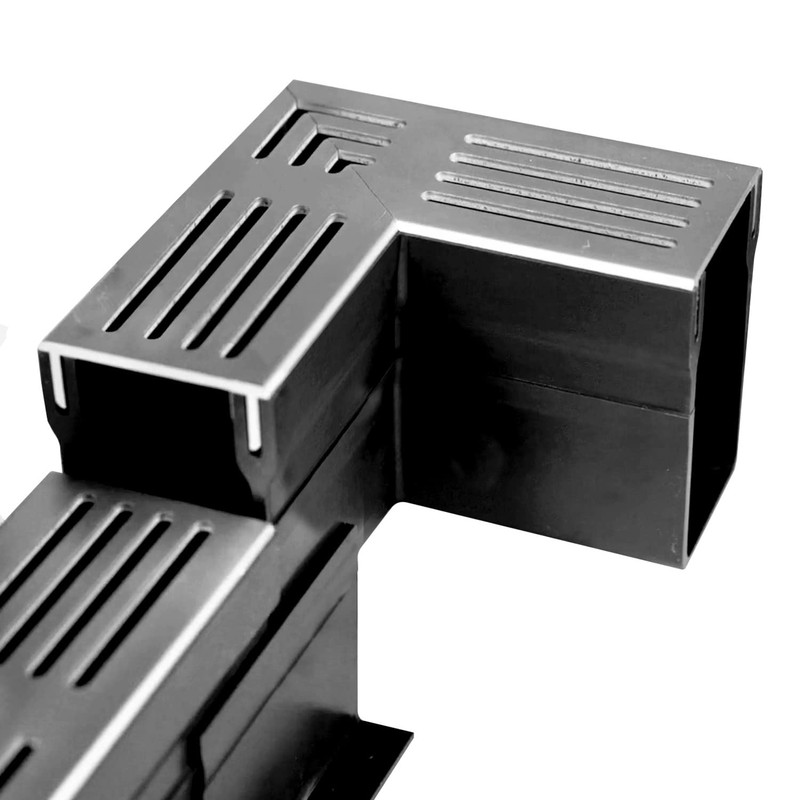AluSthetic Corner Piece for PVC Threshold Drainage Channel with Anodized
