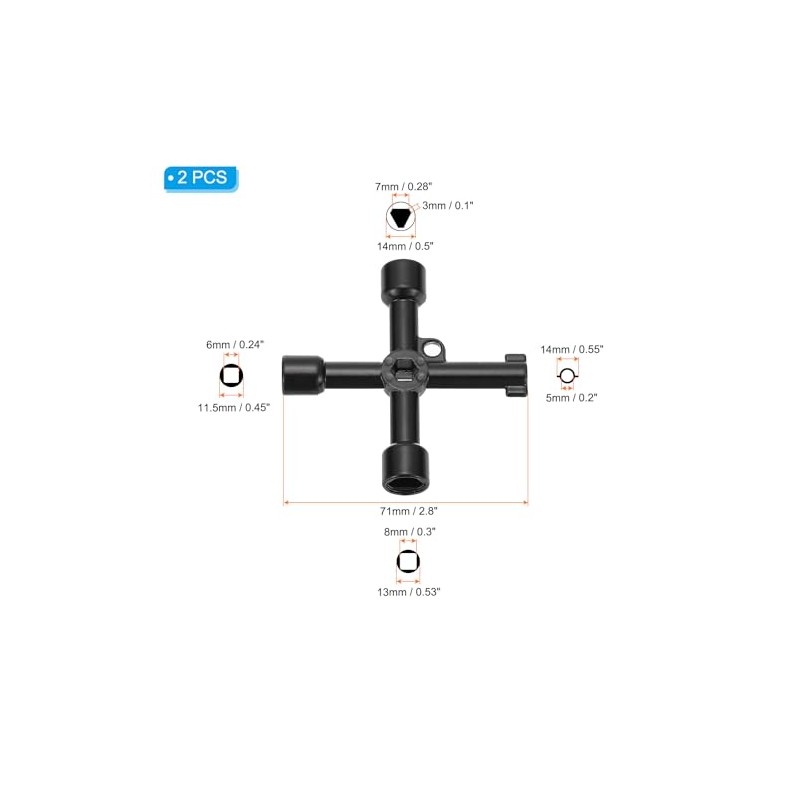 PATIKIL - Llave de utilidad de 4 vías, paquete de