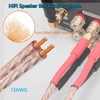 WOWLED 13AWG Speaker Cable with Banana Plugs, 2 Pack 2m