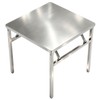 Portable Stainless Steel Metal Folding Table 31.5"x31.5" No-Assembly