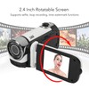 1080PDigital Camera, 16MP Camcorder with 2.4 Inch Rotatable Screen, 16X