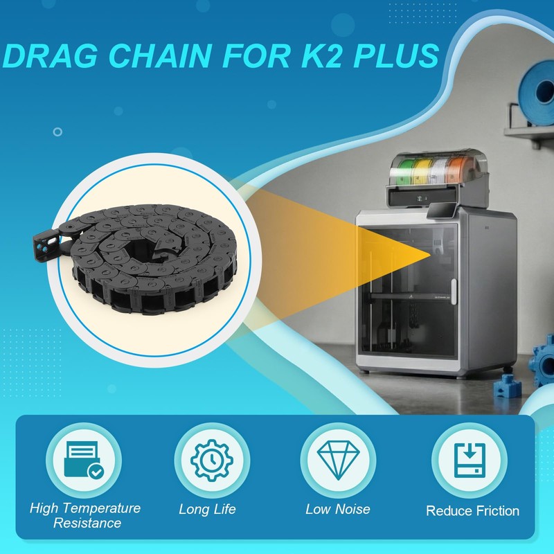 Drag Chain for K2 Plus 3D Printer Open Cable Drag