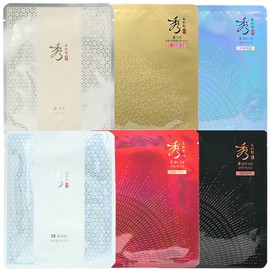 Sooryehan Mask 5 sheets - Moisture gland/Ginseng/Black/Whitening/Water_select, Cheonsam Seolyun Mask 5 sheets