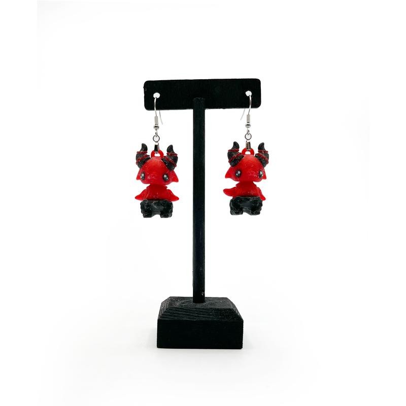 Pixie Earrings – Lightweight 3D Printed earrings for fantasy fans:_Cherry