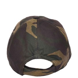 House of Luggage Soft Genuine Leather Baseball Cap with Canvas Crown Adjustable Sports Casual Hat Headwear (UK, Alpha, One Size, Camouflage)