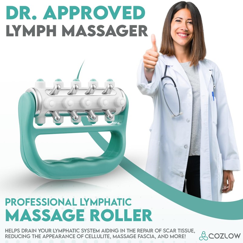 MyoRelease Lymphatic Drainage Massager & Scar Tissue Massage Tool (Green),