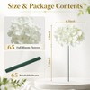 White Hydrangea Artificial Flowers Bulk, 65Pcs Silk Hydrangea Flowers