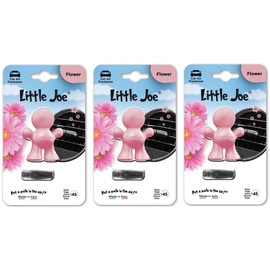3er Pack Little Joe Lufterfrischer fürs Auto zur Montage an jedem Lüftungsgitter +/-45 Tage Frische im Auto (Flower/rose)