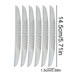 6 Stück Autotür-Kantenschutz, transparent, Kratzschutz, abriebfest, dekorative Streifen, Autotür-Puffer-Verkleidung, Zierleiste für alle Autos und LKW-Türen