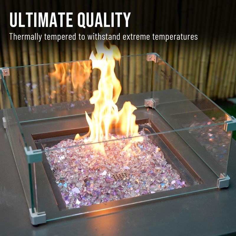 Skyflame 10-Pound Fire Glass for Fireplace Fire Pit and Landscaping,