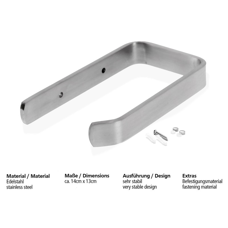 Lantelme Stainless Steel Toilet Roll Holder - Robust and Rustproof