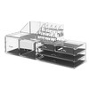 READAEER Makeup Organizer 3 Pieces Cosmetic Storage Case with 6