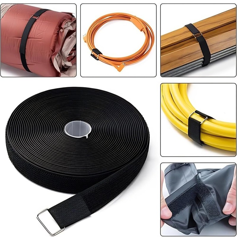 16.4Ft x 0.8In Adjustable Cable Straps with 25 Buckles, Free