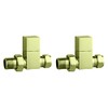 Keenware KRA-216 Midas Square Towel Rail & Radiator Straight Valves: