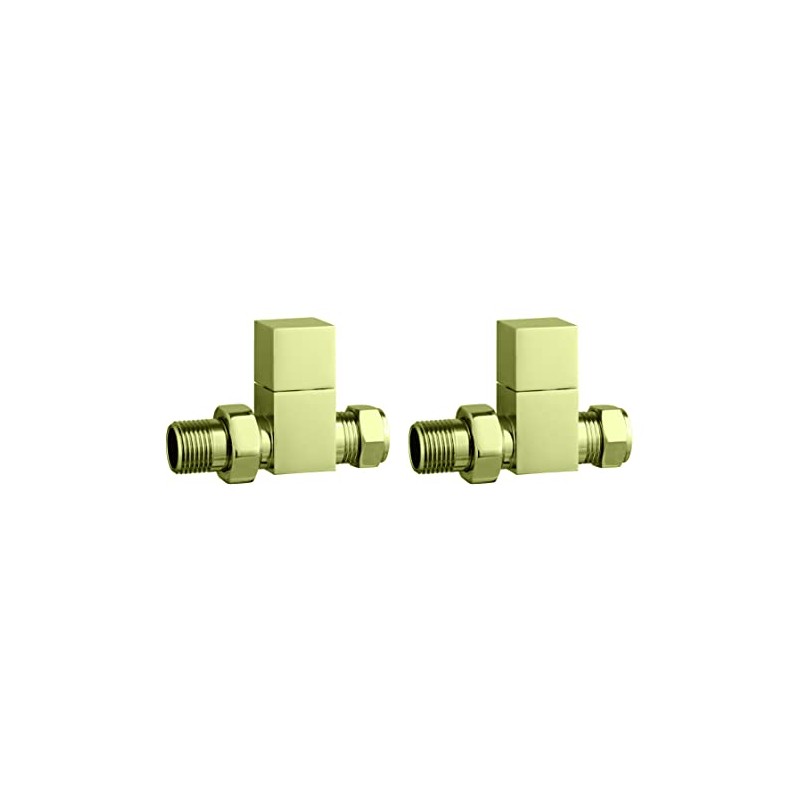Keenware KRA-216 Midas Square Towel Rail & Radiator Straight Valves: