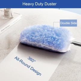 30P Duster Refills Compatible with S wiffer Dusters, Multi Surface 360° Heavy Duty Duster Refills with 4X Fluffy Fiber, Dust Removal Tools Refill Replacenments Cleaning Dusters with Handle - Blue