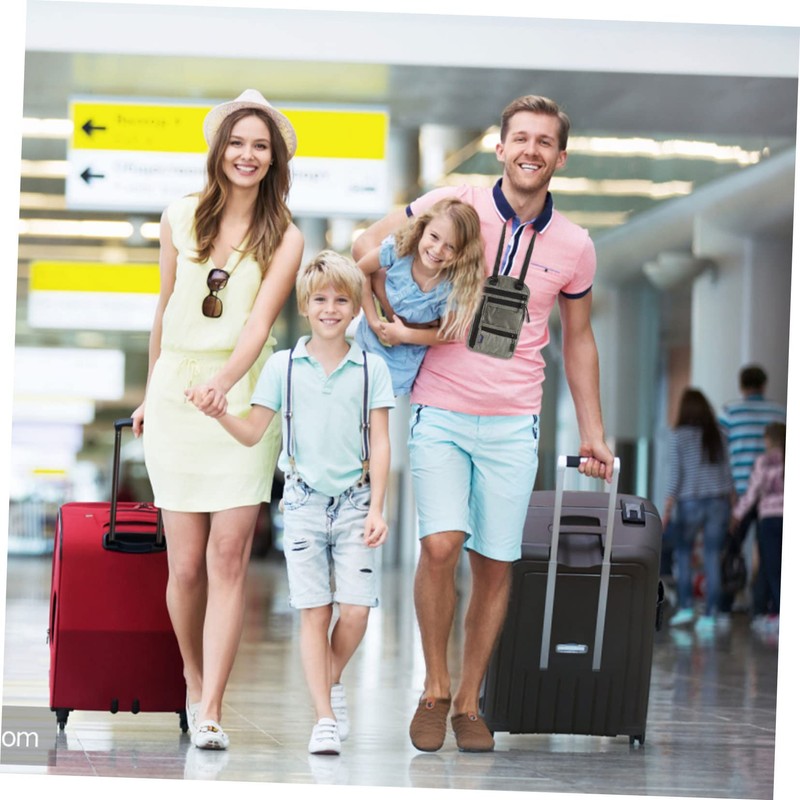 Mipcase Travel Neck Wallet Blocking Passport Holder Neck Pouch with